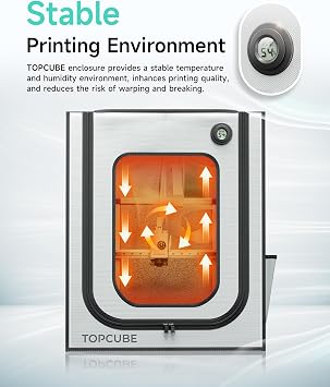 3D Printer Enclosure for Bambu Lab A1, Large Size Enclosure with LED Light, Fireproof Waterproof Dustproof Noise Reduction Constant Temperature 3D Printer Cover, 550x670x600MM