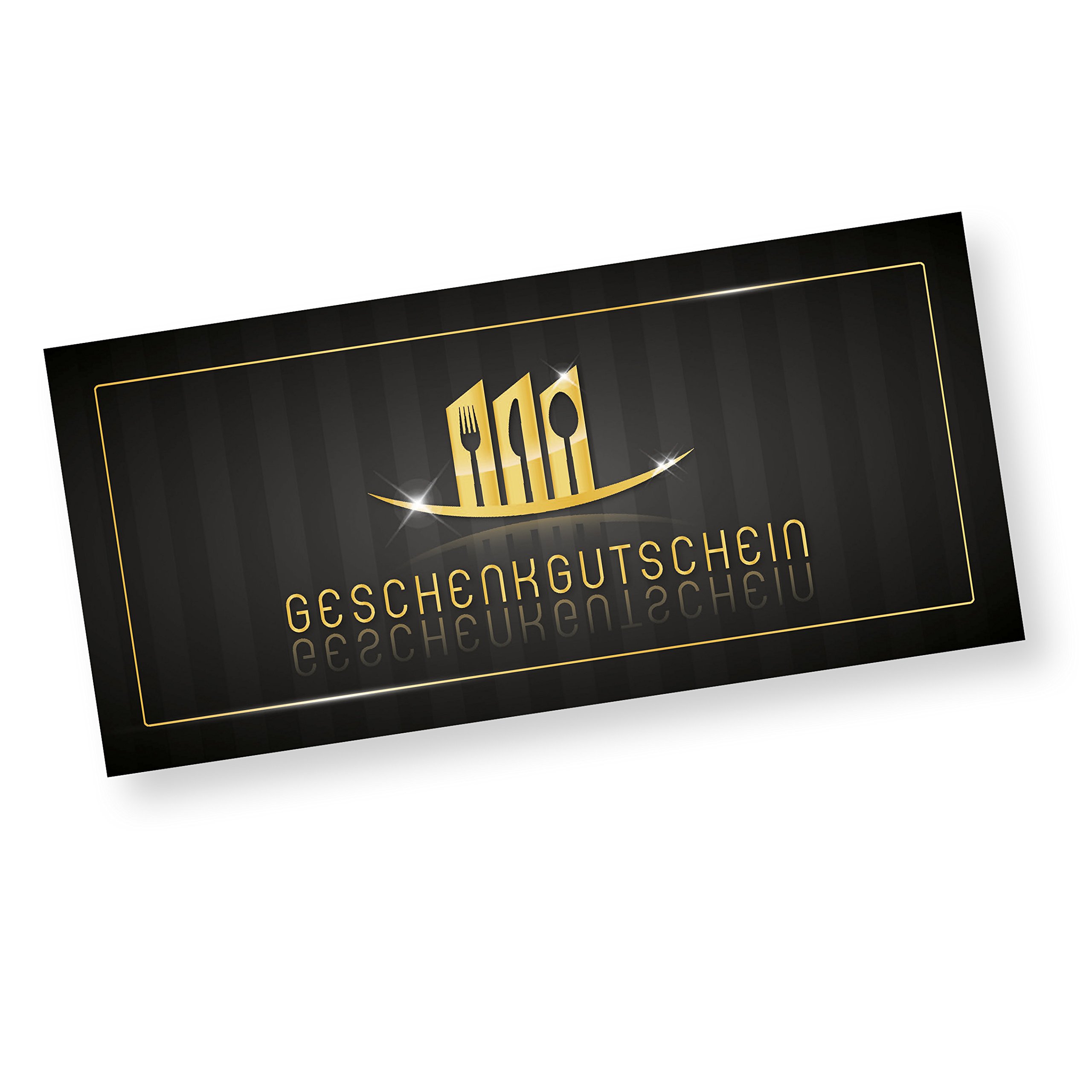 tatmotive Geschenkgutscheine Gastronomie (500 Stück mit Umschläge) einfach Werte eintragen und stempeln, für Gastro/Restaurant