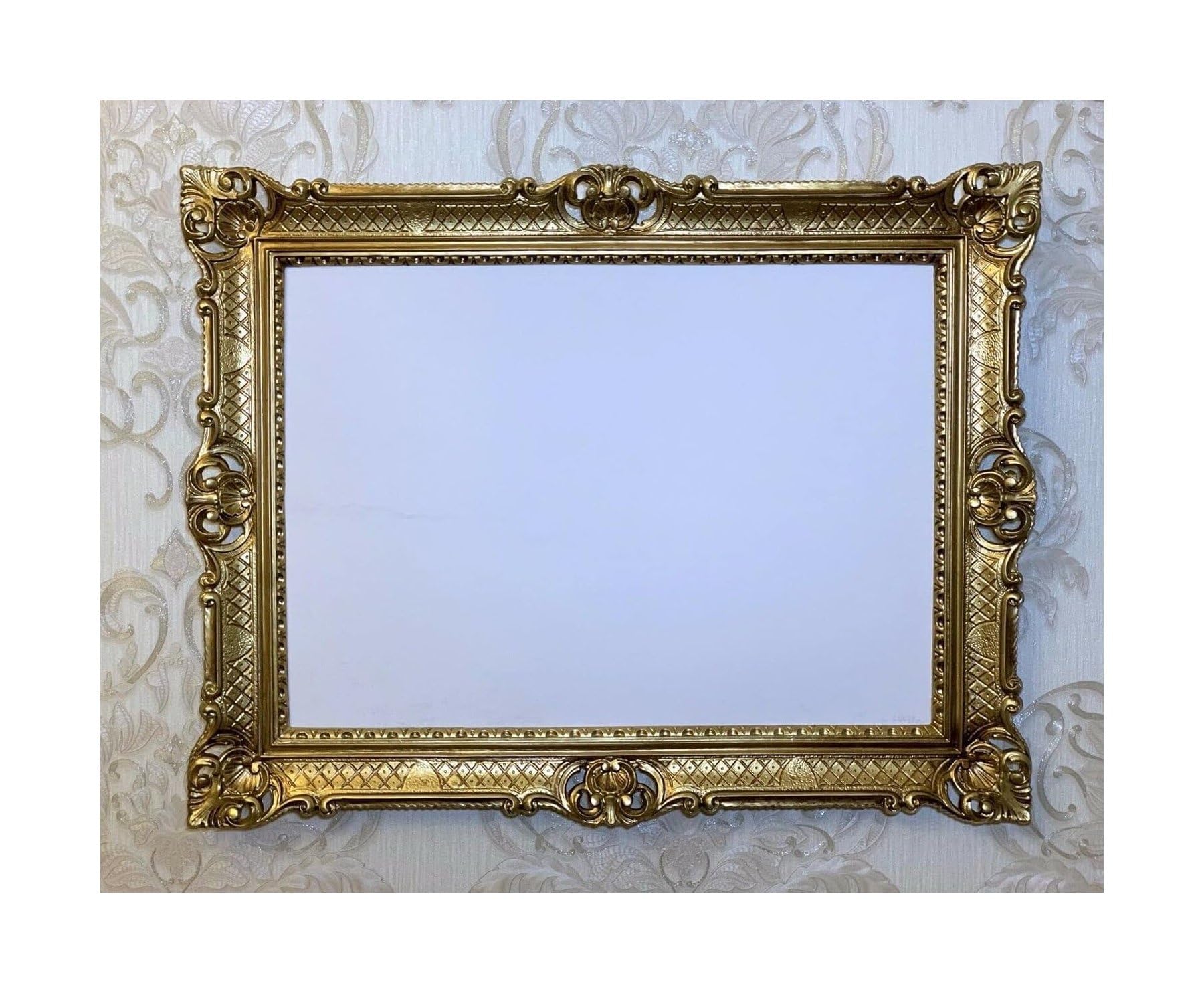 Generisch BILDERRAHMEN Barock 50x70 cm Prunk Rahmen Antik Fotorahmen 70x90 cm Gemälde Rahmen hochzeitsrahmen Werbetafel (Gold)