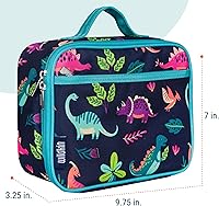 Vista 3 de Wildkin Lonchera para niños con aislamiento – Duradera y reutilizable para la escuela y los viajes - Tiernos dinosaurios