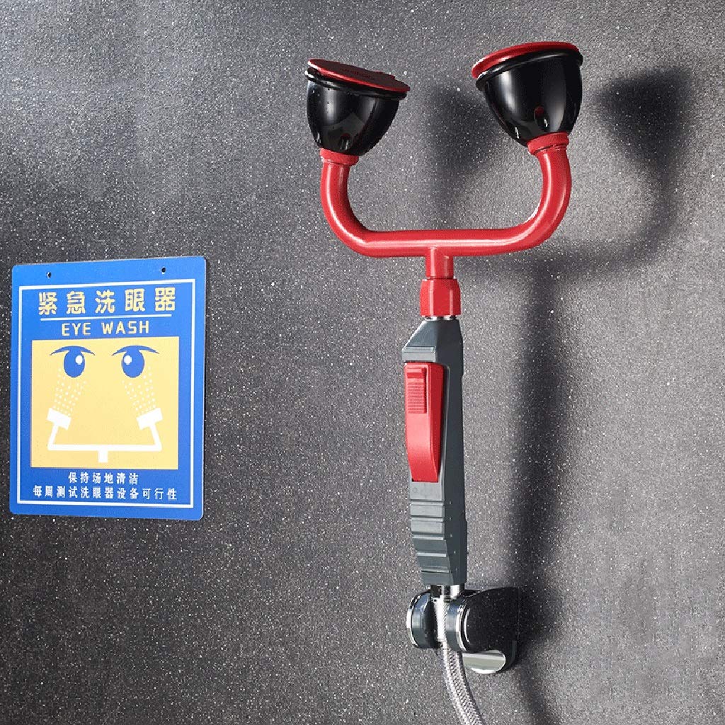 Augendusche für den Notfall, Einzelkopf-Augendusche, mobiles Labor-Augenduschensndusche für den Notfall, Einzelkopf-Augendusche, mobiles Labor-Augenduschensystem mit Doppeldüse (Wandmontage)
