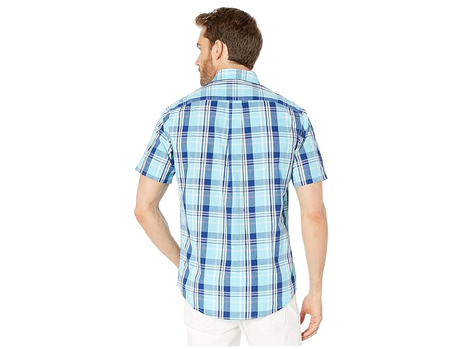 

U.S. POLO ASSN. Short Sleeve Large Plaid Woven (Horizon Blue) Men's Clothing