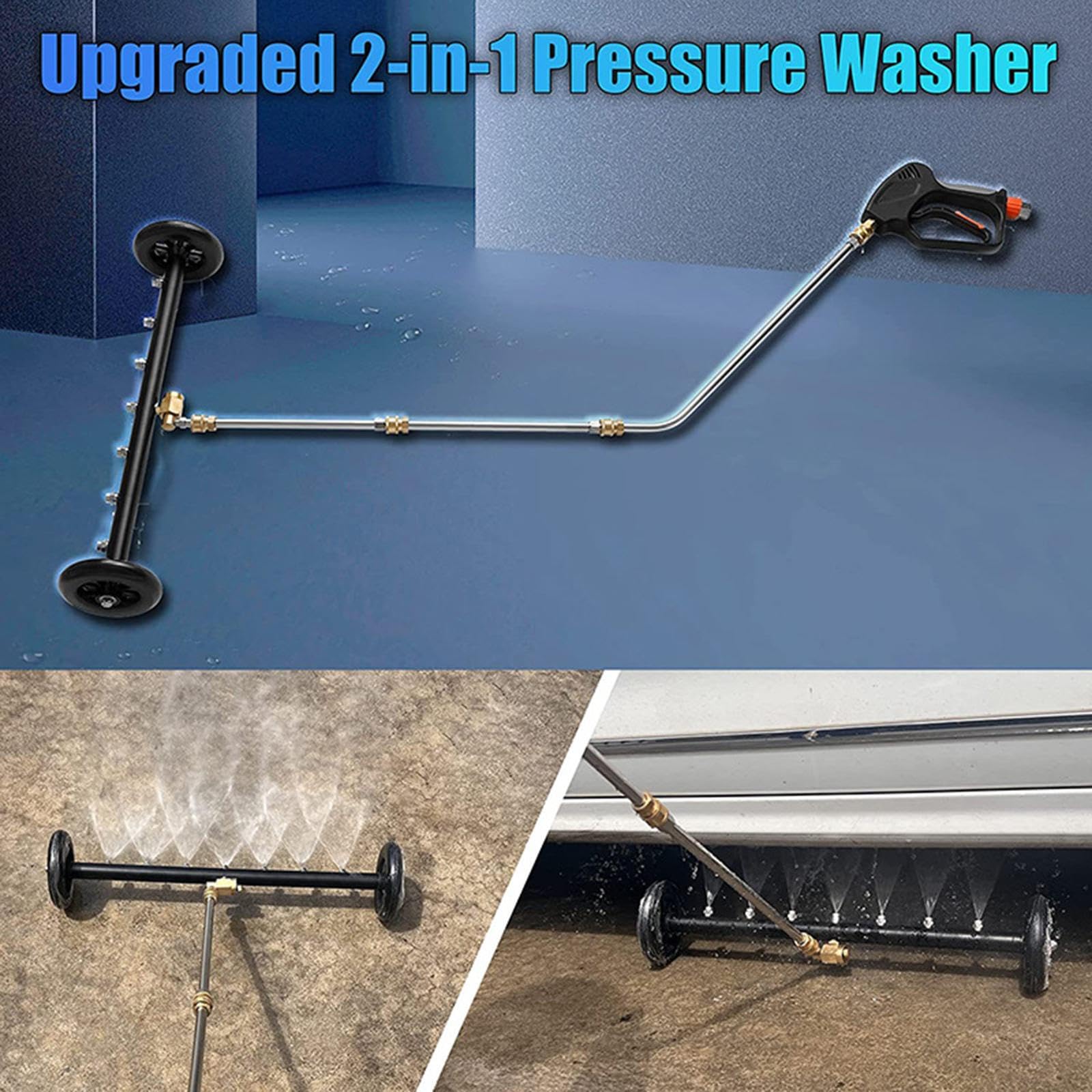 Escoba de Agua para de chasis de 24 Pulgadas con Varillas de | para máxima potencia de limpieza, proporcionando suficiente presión y un mejor efecto de limpieza.