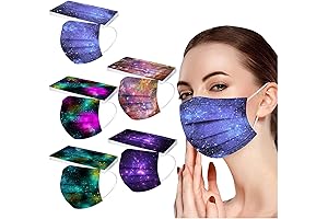 50PCS Colorful Tie Dye Disposable Face Masks for Adults