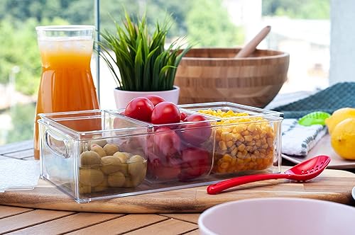 Miniatura 6 de Servidor de condimentos con 3 recipientes extraíbles y tapas, ideal para fiestas, barbacoas y pícnics, apto para lavavajillas y fabricado en los