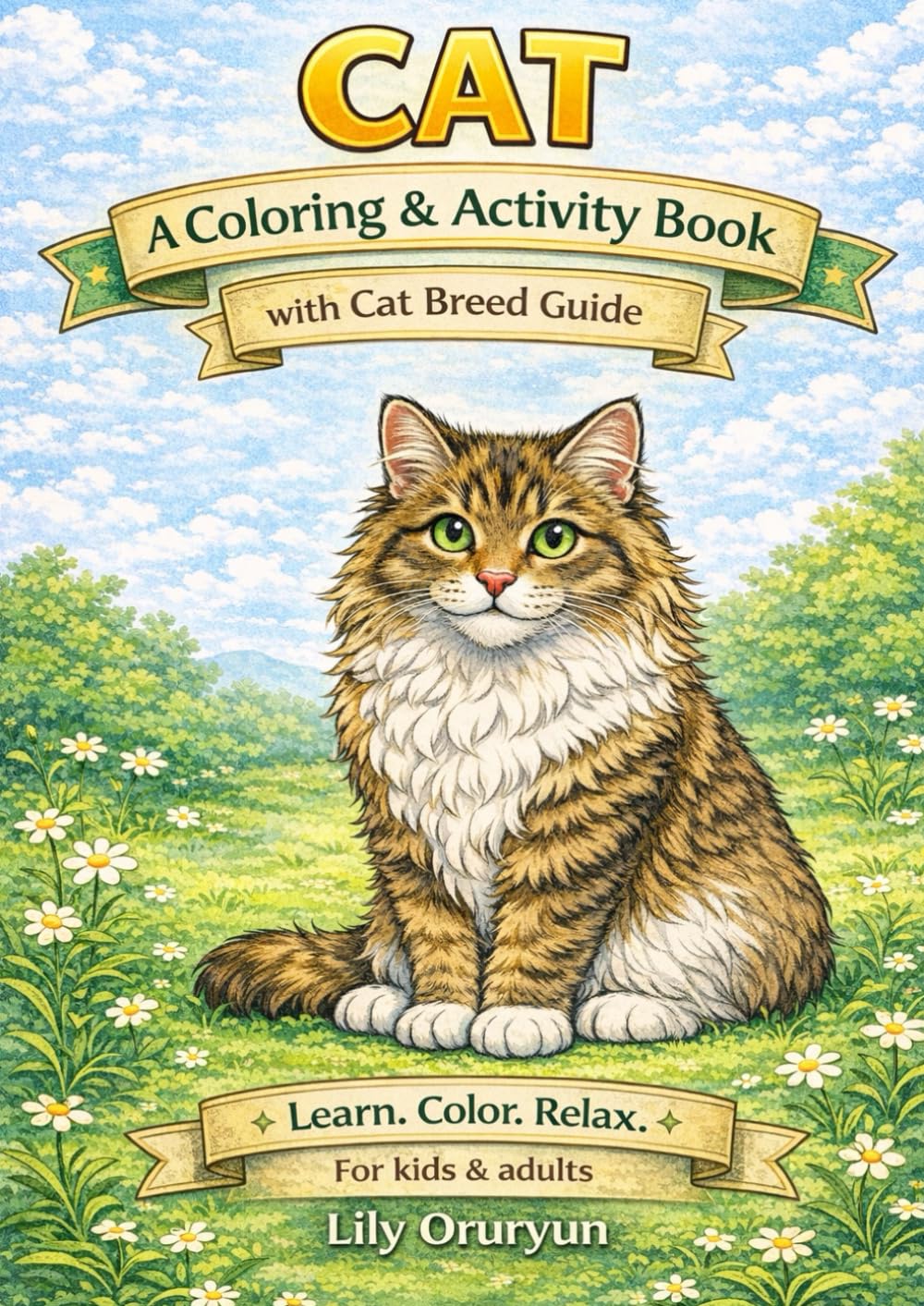 Cat: A Coloring Book with Cat Breed Guide