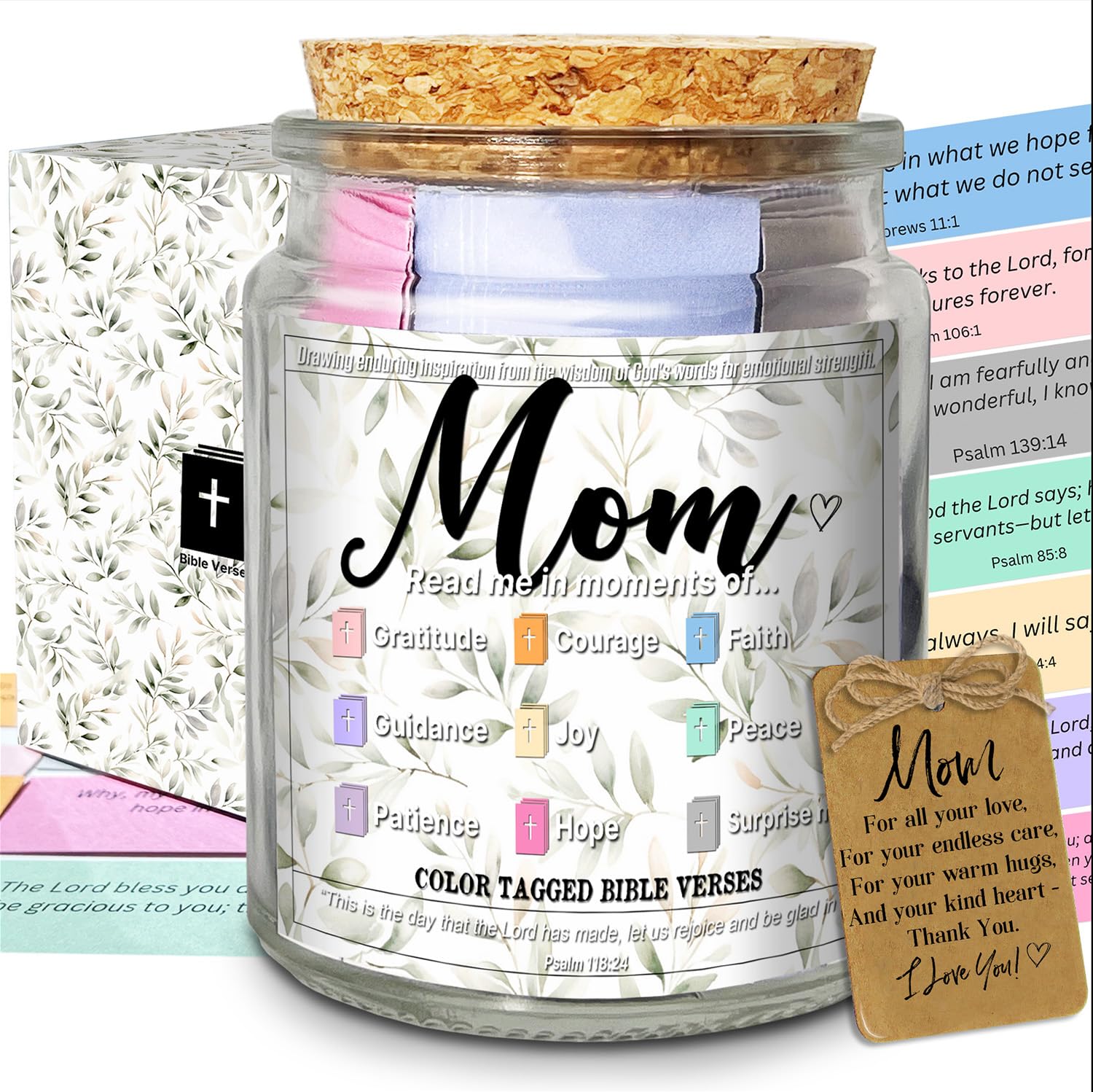 Bible Verse Jar, Christian Gifts for Women, Best Friend Birthday Present for Women, Her, Sisters, Besties, Mom Gifts Graduation Gift, Prayer Hope Jar