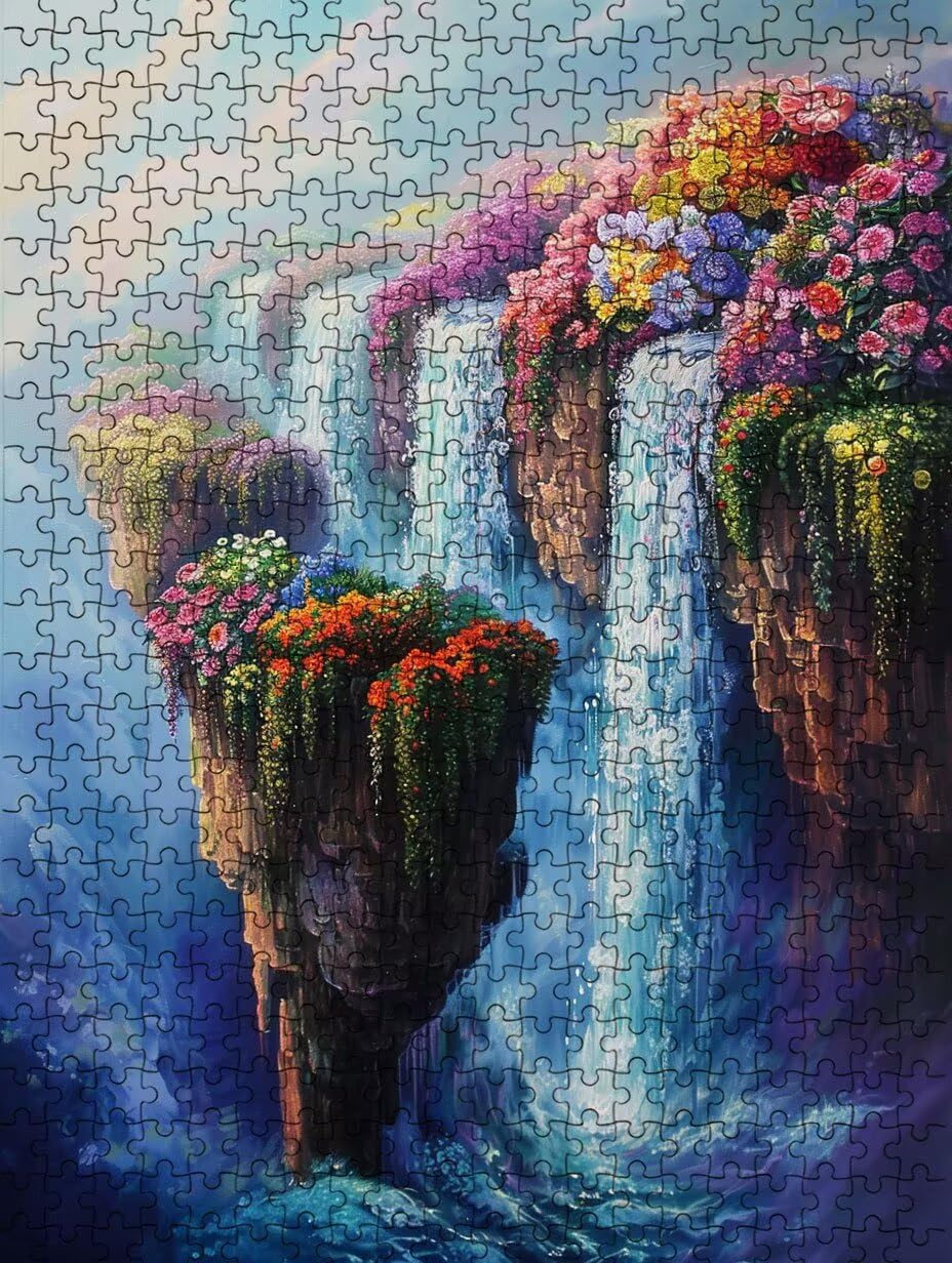 BlumenfäLle Puzzle 5000 Teile Erwachsene, Jigsaw Puzzle 5000 Teile, Komplex Herausfordernd Puzzles, Familie Aktivität Spiele, Impossible Klassische Puzzles, für Wanddekoration und Geschenke FNKL2-525