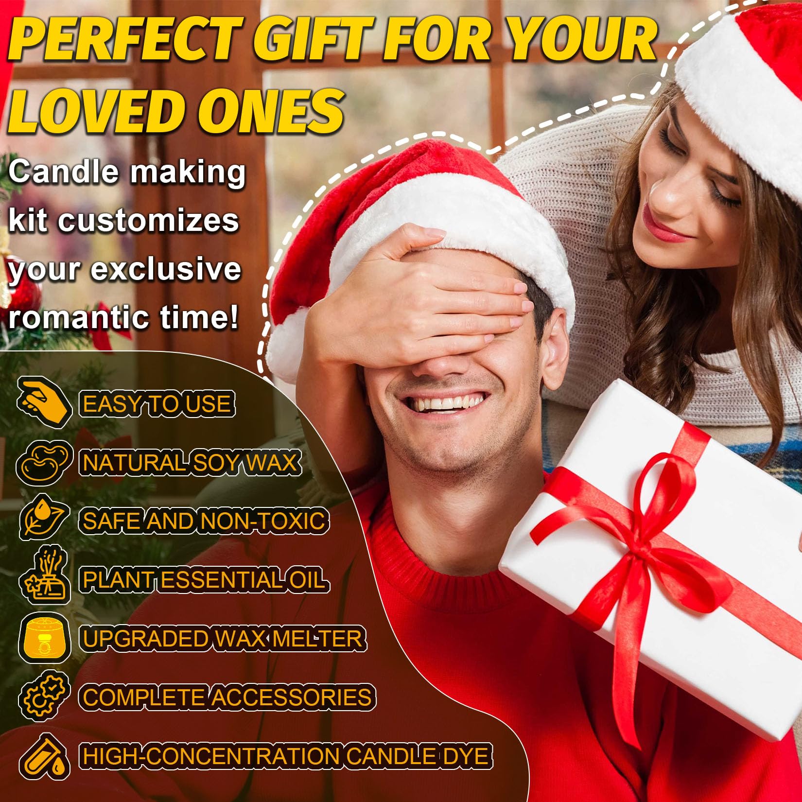 Gikikoko Kit Candele Fai Da Te Con Fonditore Di Cera - Completo Kit Per Candele Fai Da Te Con 3,3 lb Di Cera, Olio Essenziale, Colorante Per Candele, Barattoli, Adesivi, Cucchiaio, Punto Di Colla
