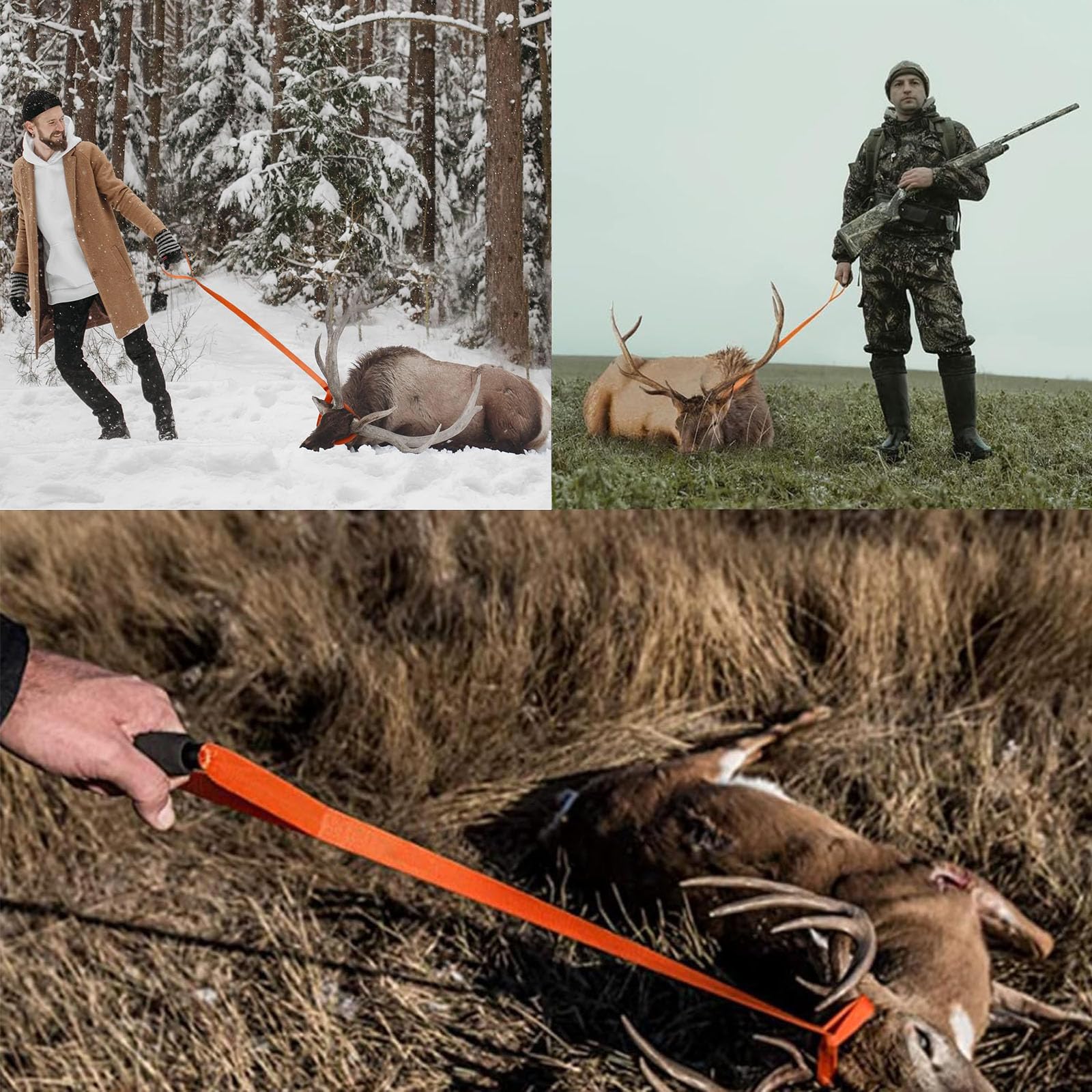 Deer Drag Harness Comfort Grip Deer Traino Cintura Di Corna Di Cervo Portatore Di Cervi Comoda Corda In Nylon Per Cervi Per Robusta Attrezzatura