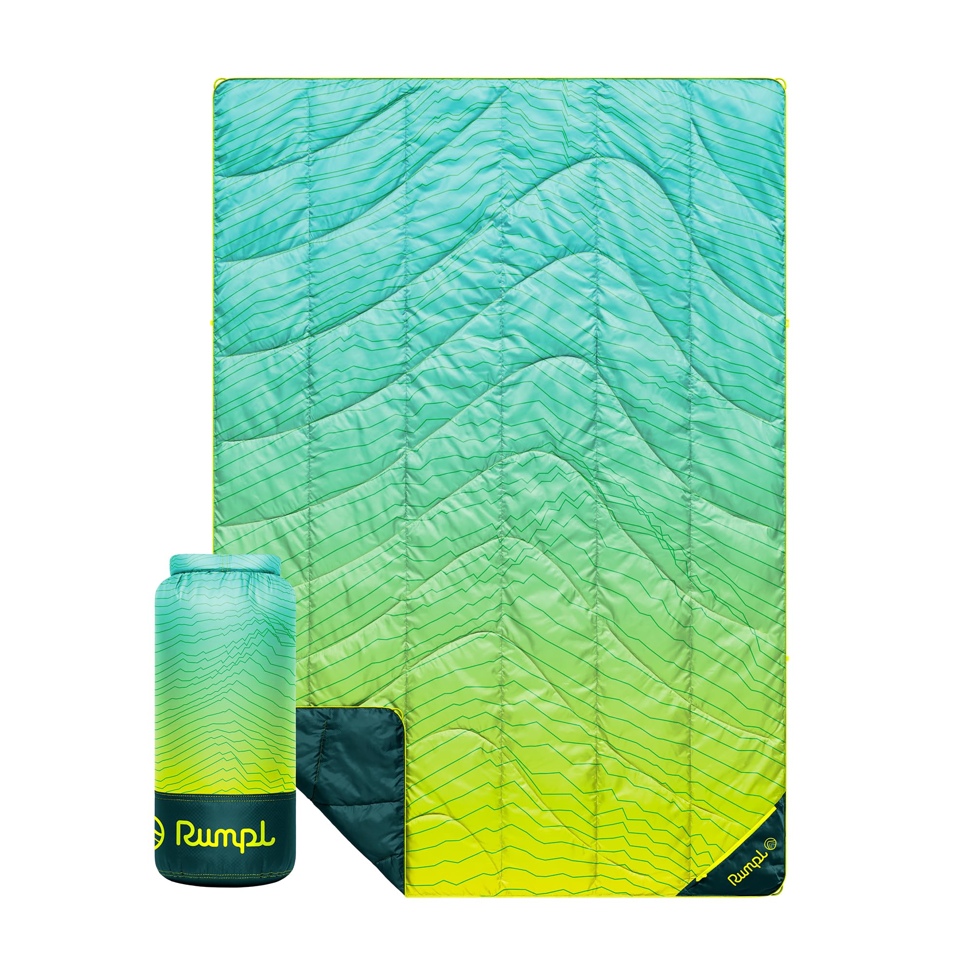 Rumpl Backcountry Puffy Blanket - Packing Comfort Into Uncomfortable Places, 100% Recycled Polyester Insulation, Lightweight, Packable, Water