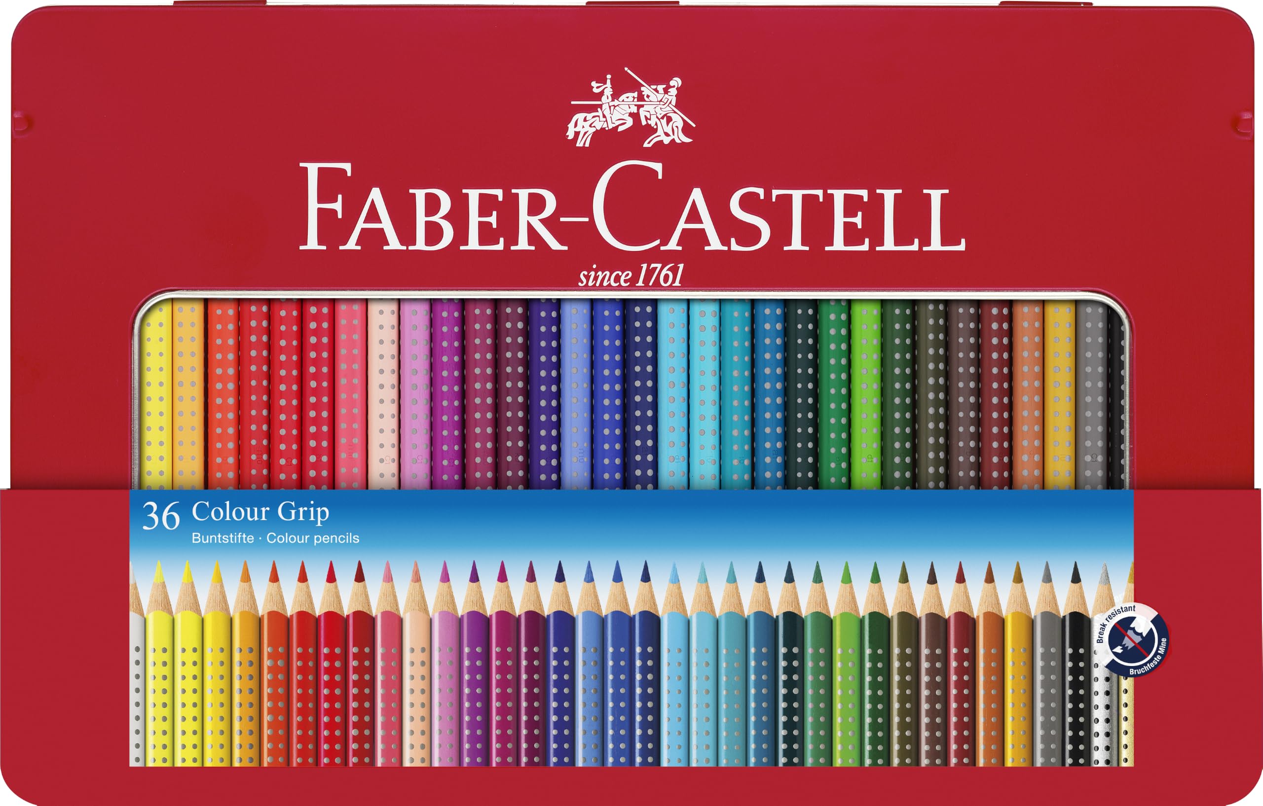 FABER CASTELL 水彩色鉛筆　36色 Amazon.co.jp: ファーバーカステル カラーグリップ水彩色鉛筆 36色(缶