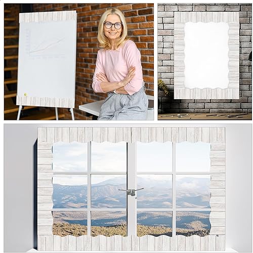 Miniatura 7 de Capoda 24 bordes magnéticos, tablero de anuncios de madera blanca, para decoración de aula, tiras magnéticas de borde festoneado reutilizable, borde