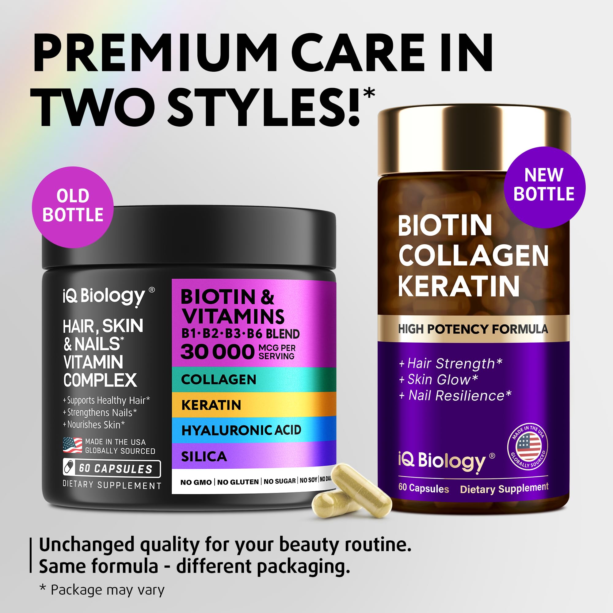 Biotin 10,000 mcg Supplement - Hair Growth Support for Women & Men - 60 pcs — Amazon image 3