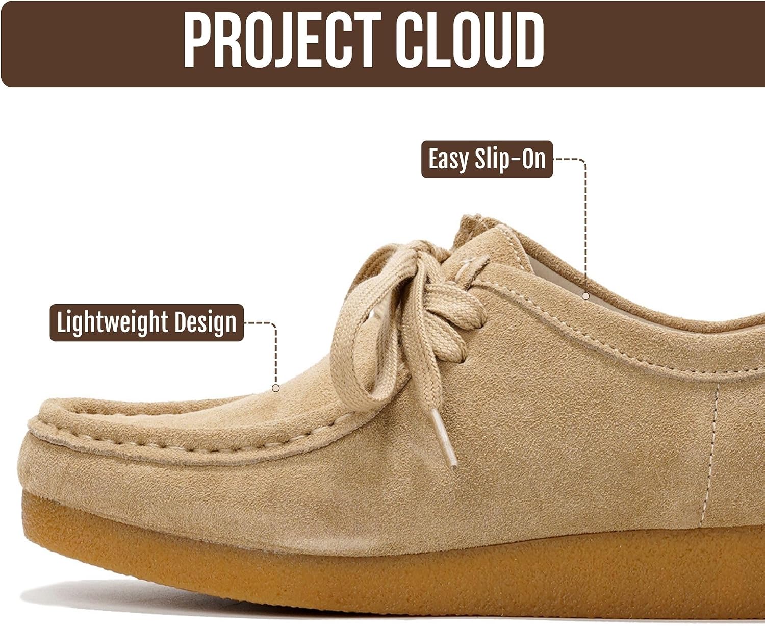 Project Cloud Genuine Leather Womens Oxford Shoes with Memory Foam (Wally) | Lightweight Anti Slip Sole Lace Up Loafers for Women Casual Footwear Comfortable Office Business Everyday Travel All Day Wear