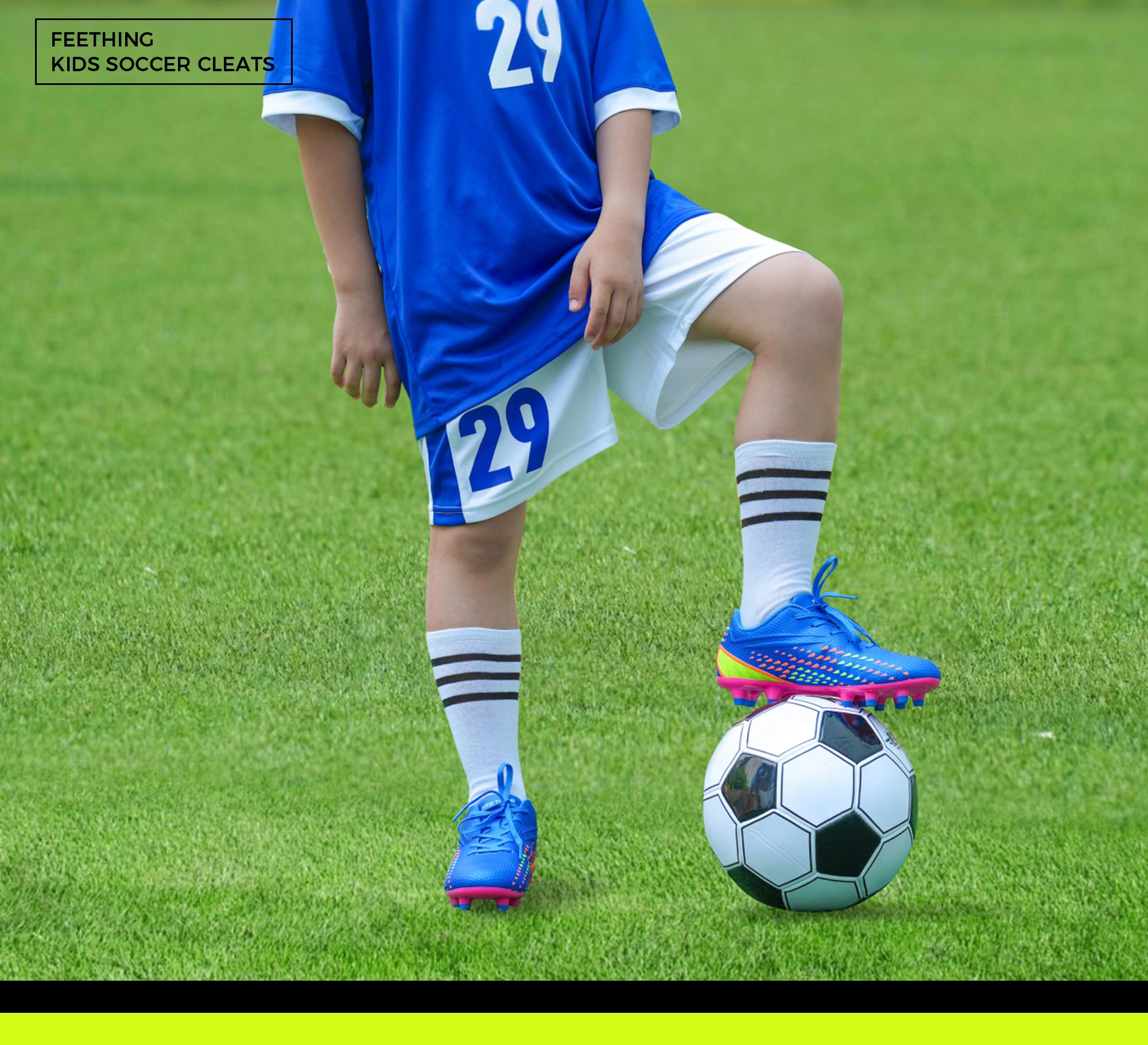 Chaussures de Football Légères pour Enfants Garçons Filles Antidérapantes