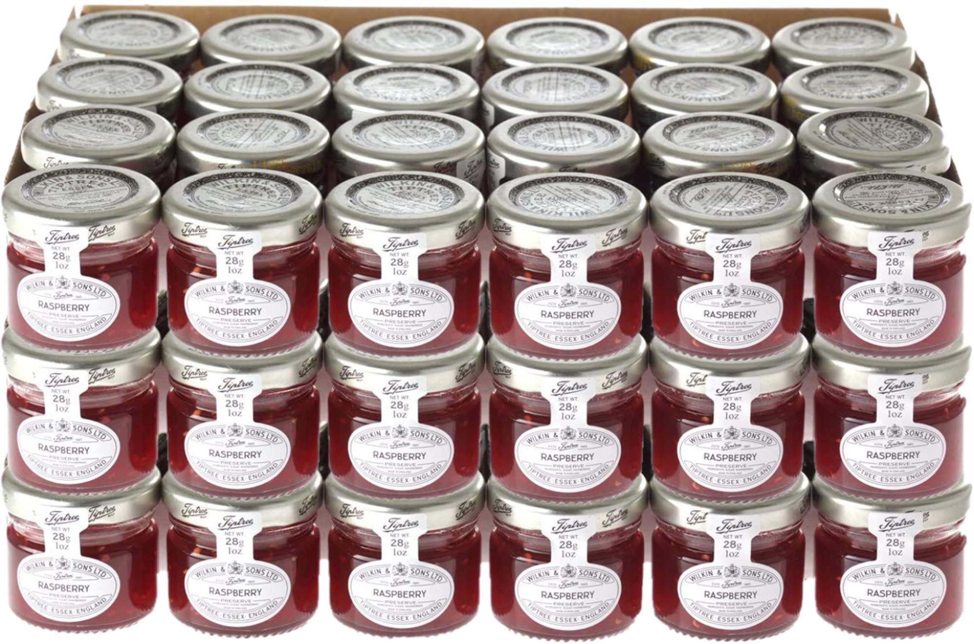 Tiptree Raspberry Preserve Portions Töpfe Packungsgröße = 72x28g