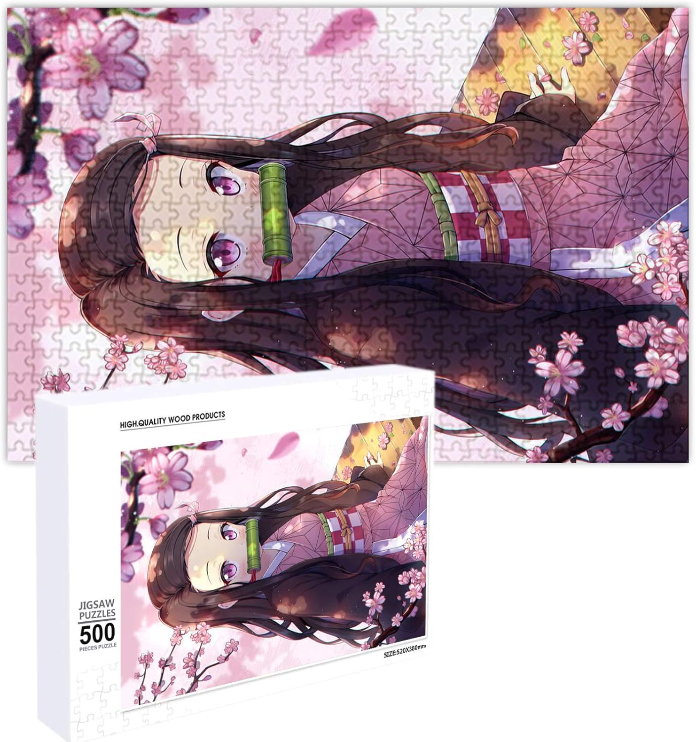 Lugoo 500ピース パズル 鬼滅の刃 ジグソーパズル 38x52cm 禰豆子 人気 キャラクター 木製パズル Lugoo 500ピース パズル 鬼滅の刃 ジグソーパズル 38x52cm 禰豆子 人気 キャラクター 木製パズル