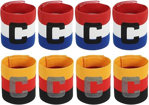 MECCANIXITY Soccer Captain Armband, Captain Arm Bands for Soccer Elastic Captain C Arm Band Sports Captain Armbands for Football Team Training Youth & Adult