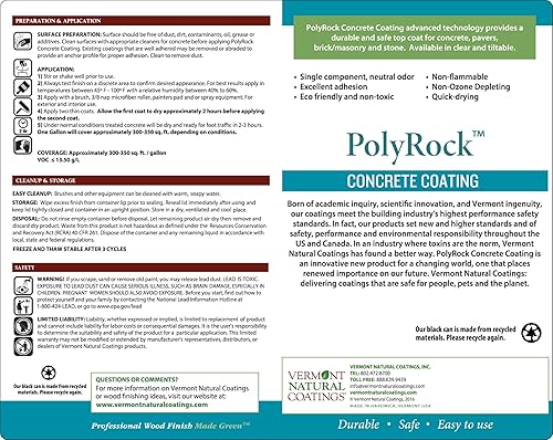Miniatura 3 de Vermont Natural Coatings Revestimiento de hormigón PolyRock (gris medio)