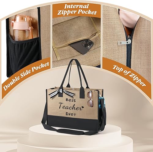 Miniatura 7 de TRSODD Regalos de Navidad para mujer, bolsa de mano inicial para mujer con bolsa de maquillaje, regalos de girasol personalizados, regalos de