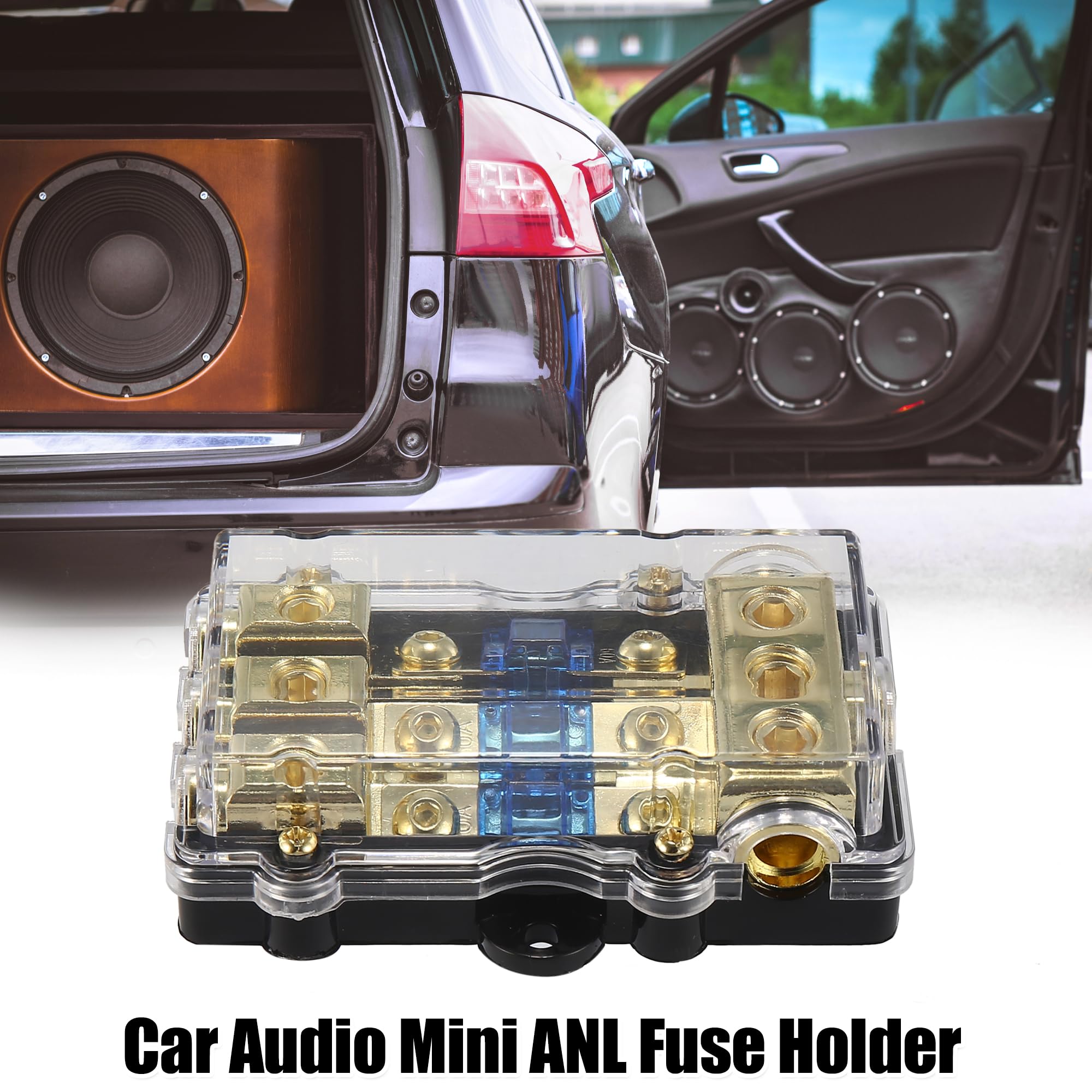 Mini Power Distribution Block Power Distribution Block 3-Way Car Audio Fuse Holder Distribution Block ...