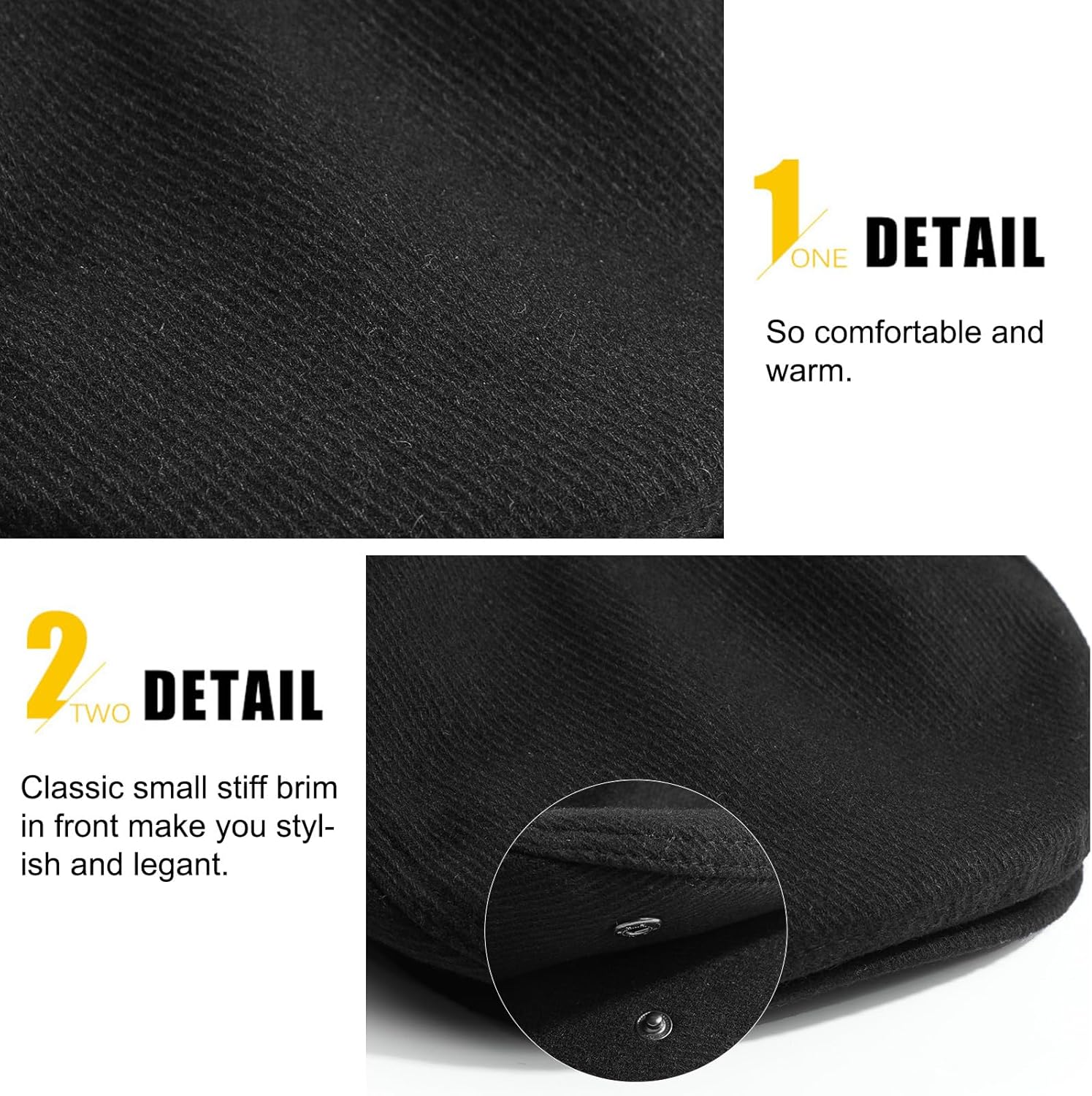 Sumolux Mens Newsboy Hat Flat Cap Gatsby Newsboy Lvy Irish Hats Driving Cabbie Hunting Cap - Image 5