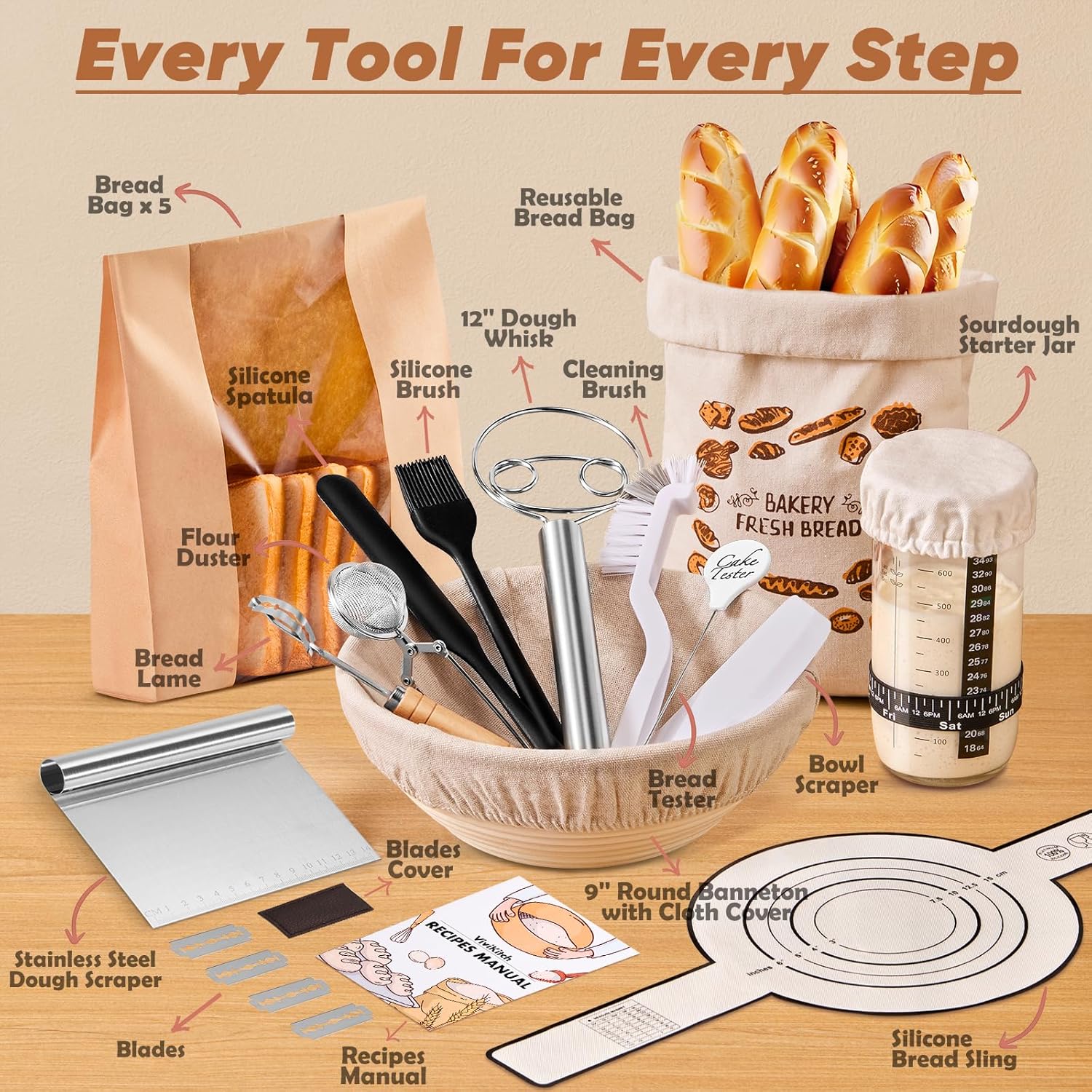 Kit completo para iniciantes de massa fermentada – 24 peças Suprimentos de cozimento de pão de fermento para cozinha moderna, cestas redondas de 23 cm à prova de pão Banneton… em promoção! Veja a oferta e mais achadinhos de Linhas, Kits & Presentes 2 Hoje é o melhor dia para comprar Kit completo para iniciantes de massa fermentada – 24 peças Suprimentos de cozimento de pão de fermento para cozinha moderna, cestas redondas de 23 cm à prova de pão Banneton… com aquele preço maroto! Promoção! Aproveite a oferta! 2