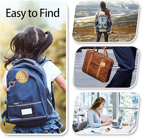 Miniatura 154 de Funda de cuero compatible con Apple AirTag, rastreador de llavero GPS Airtag con llavero, cubierta protectora antiarañazos para AirTag