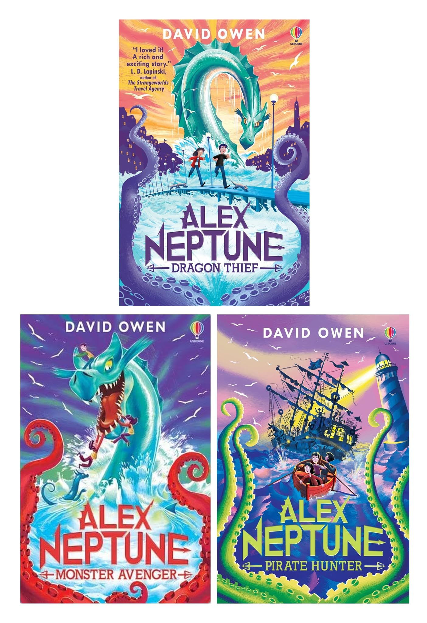 Alex Neptune Series By David Owen 3 Books Collection Set (Dragon Thief, Pirate Hunter, Monster Avenger)