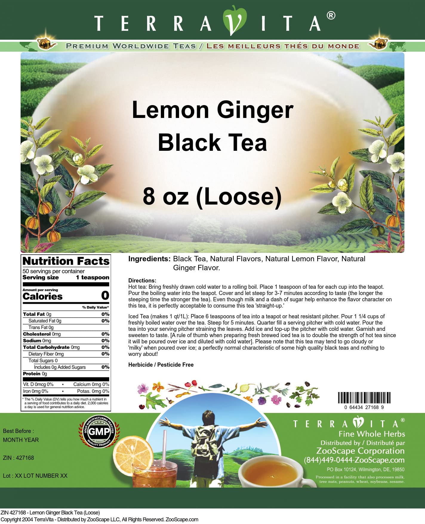 Amazon.com : Lemon Ginger Black Tea (Loose) (8 oz, ZIN: 427168