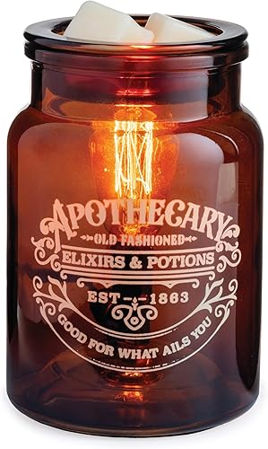 Candle Warmers ETC. Calentador de fragancia con iluminación de bombilla vintage - Calentador con luz para calentar velas de cera perfumadas y