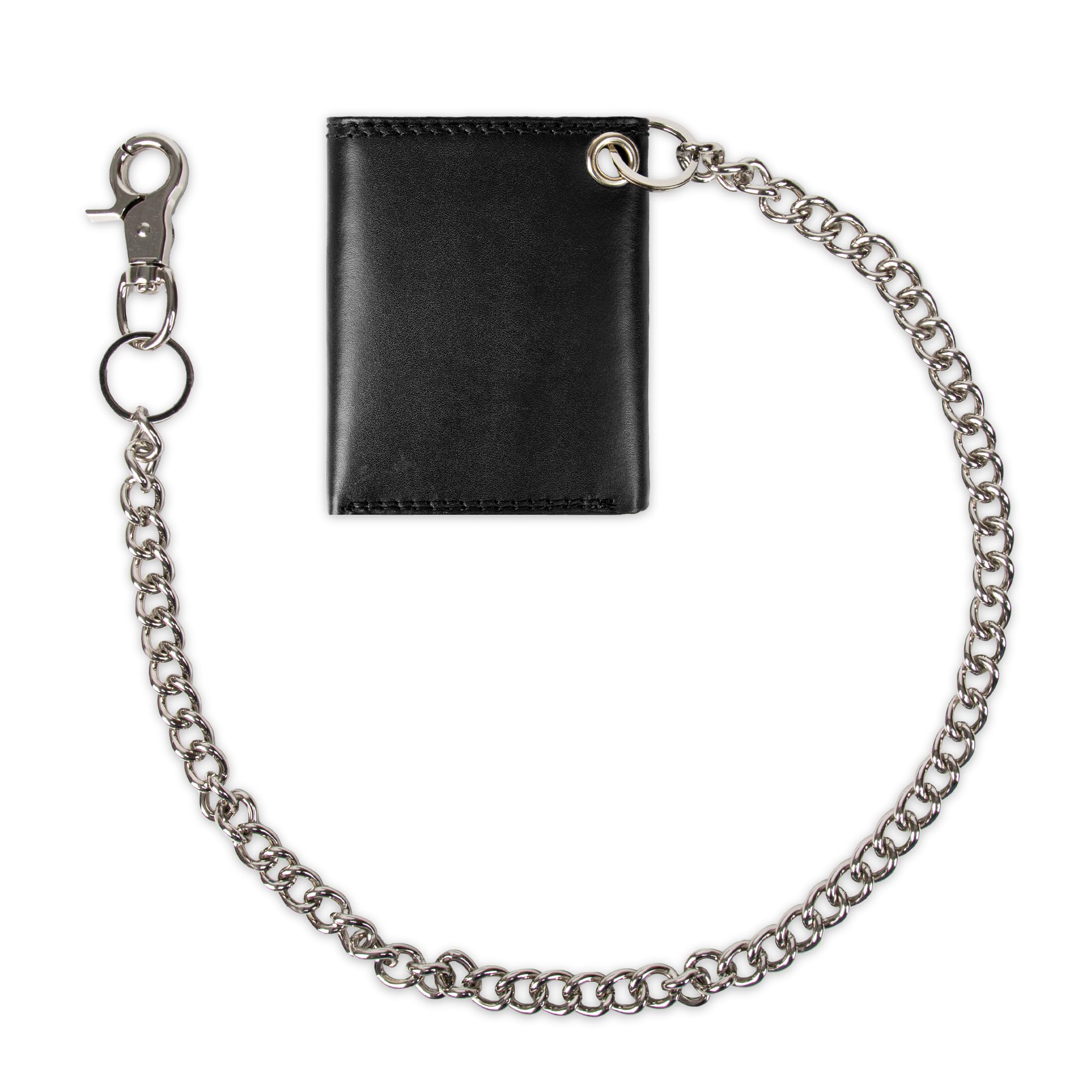 Dickies Monedero de Triple Cadena para Hombre, Color Negro, Talla única, Triple Pliegue