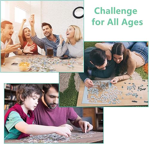 Miniatura 5 de HUADADA Rompecabezas para adultos de 1000 piezas, globo aerostático entrelazado perfectamente letra en la parte posterior sin polvo, decoración del