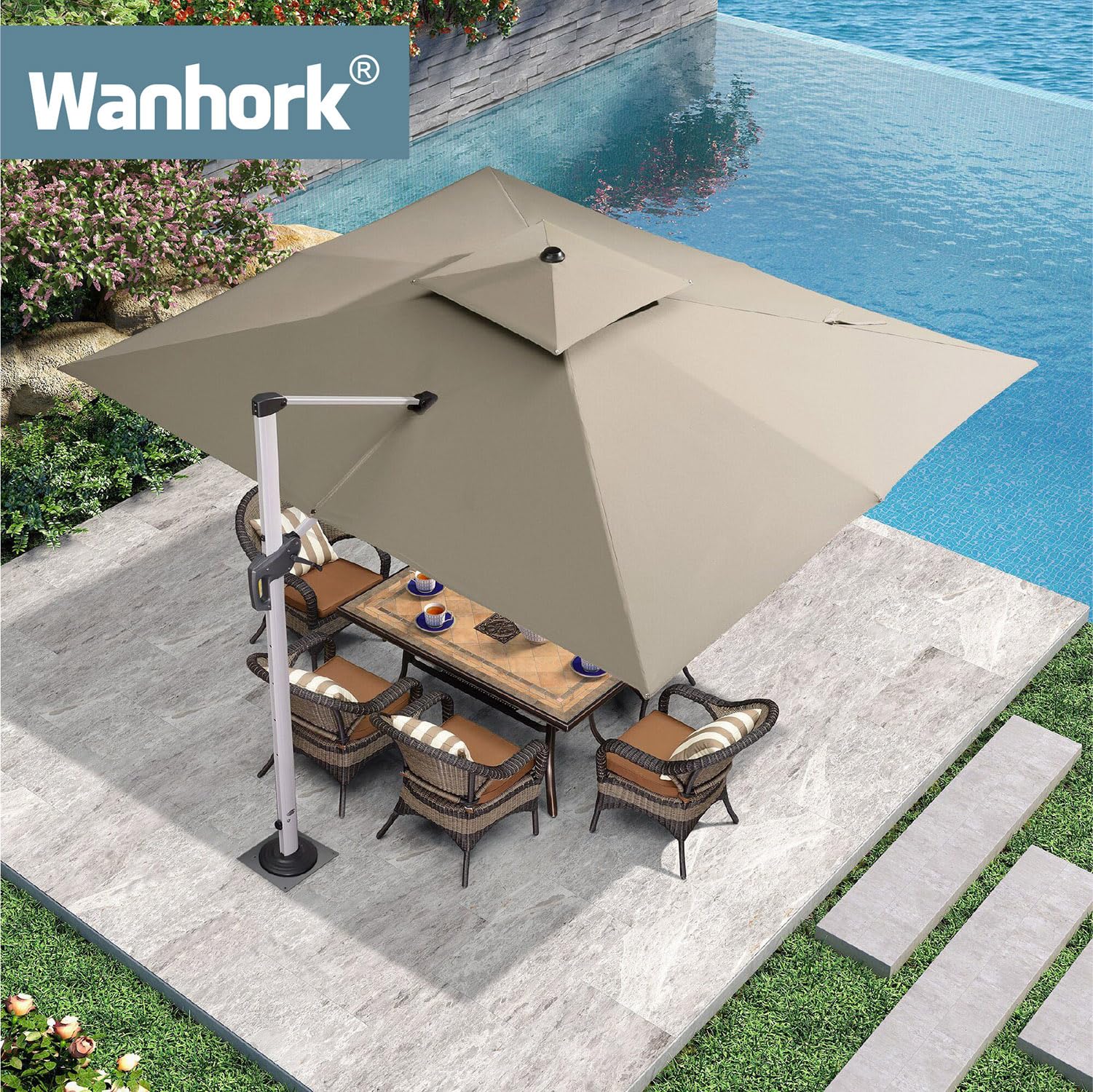 base for offset patio umbrella Amazon.com : Wanhork In-ground Umbrella Base for Offset Cantilever Umbrellas,  Stainless Steels Outdoor Umbrella Base, Upright Outdoor Umbrella Holder :  Patio, Lawn & Garden