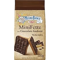 Mulino Bianco Mini Fette Integrali con Cioccolato Fondente, per una Colazione Ricca di Gusto – 110 g
