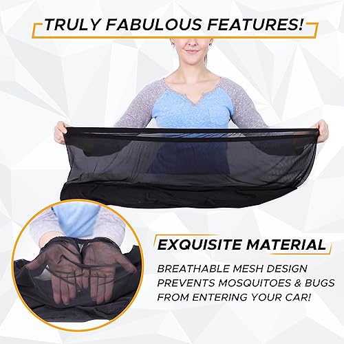 Miniatura 7 de EcoNour Parasol para ventana trasera para Jeep Wrangler  Pantalla de malla para ventanas laterales deslumbramiento solar y protección UV  Parasol