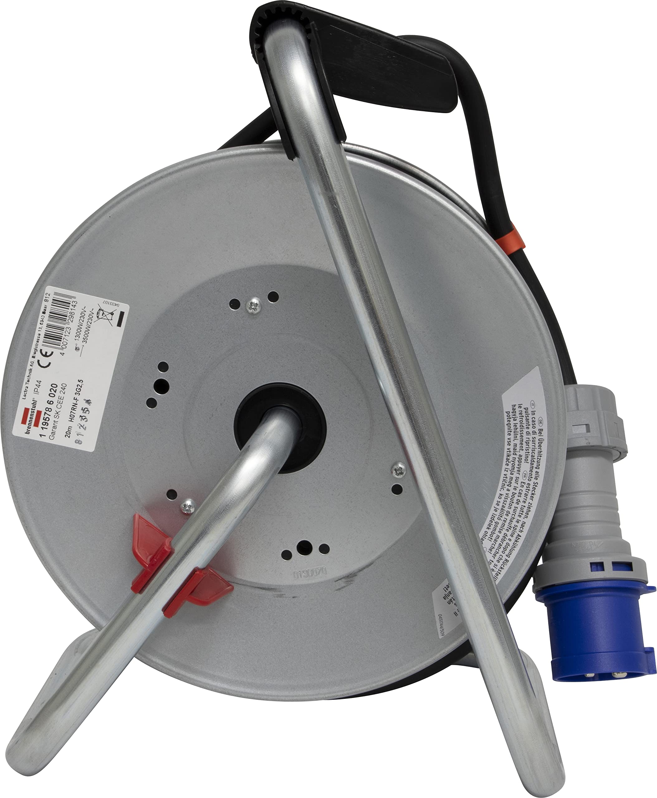 Prolunga Elettrica 50 Metri Brennenstuhl Con Avvolgicavo - 3 Prese (Schuko E CEE), IP44, Per Esterno E Cantieri - Foto 10