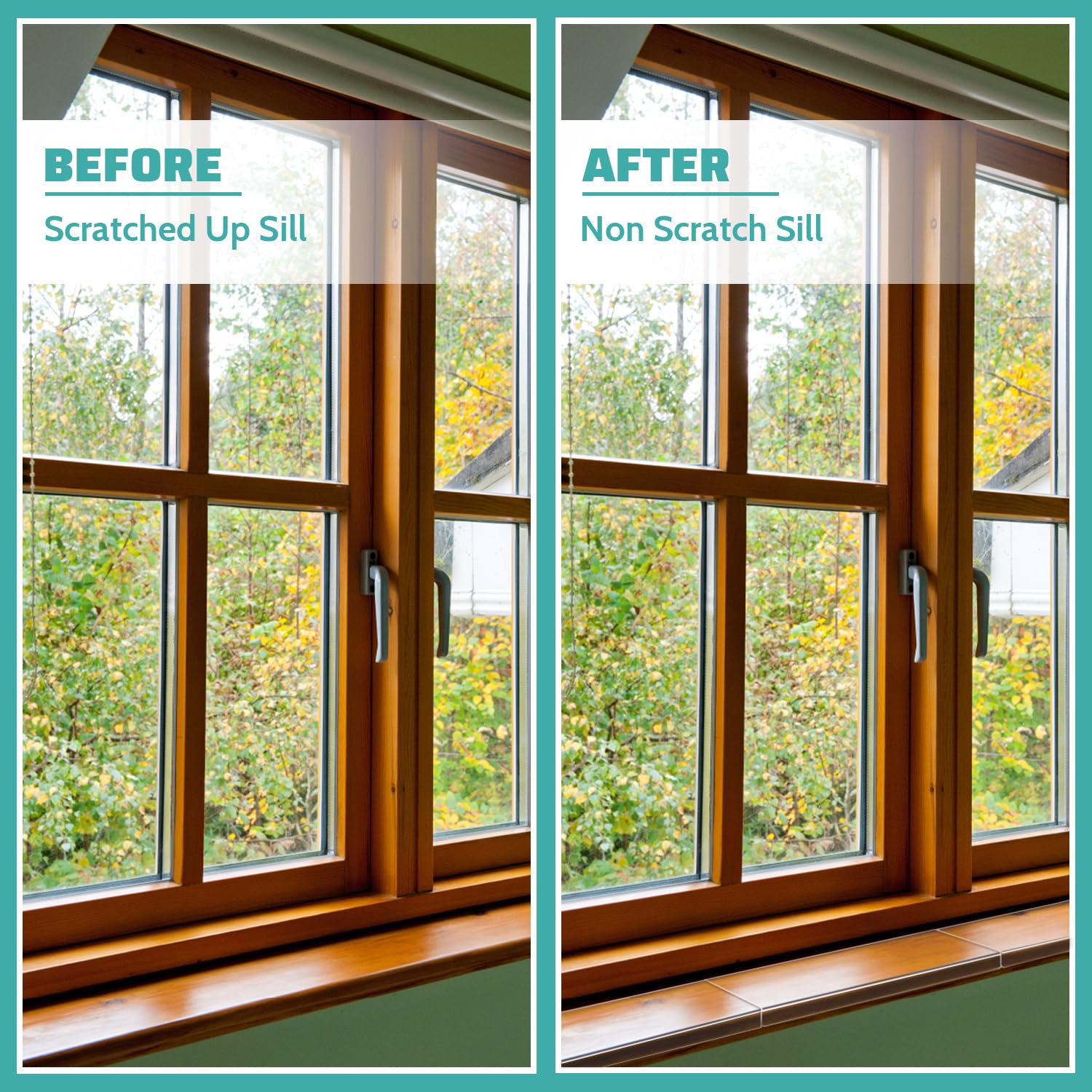 3 Protectores de alféizar de Ventana, Protector de Ventana para Mascotas, Transparente, Cubierta para alféizar de Ventana, protección contra arañazos de Perros y Gatos, protección Resistente contra