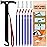 Eurmax USA Hiking Camping Tent Stakes and Hammer Set Lightweight Multi-Function Tent Hammer with Tent Stake Remover,Tent Pegs for Camping, Hiking, Backpacking, Gardening(Blue Stakes)