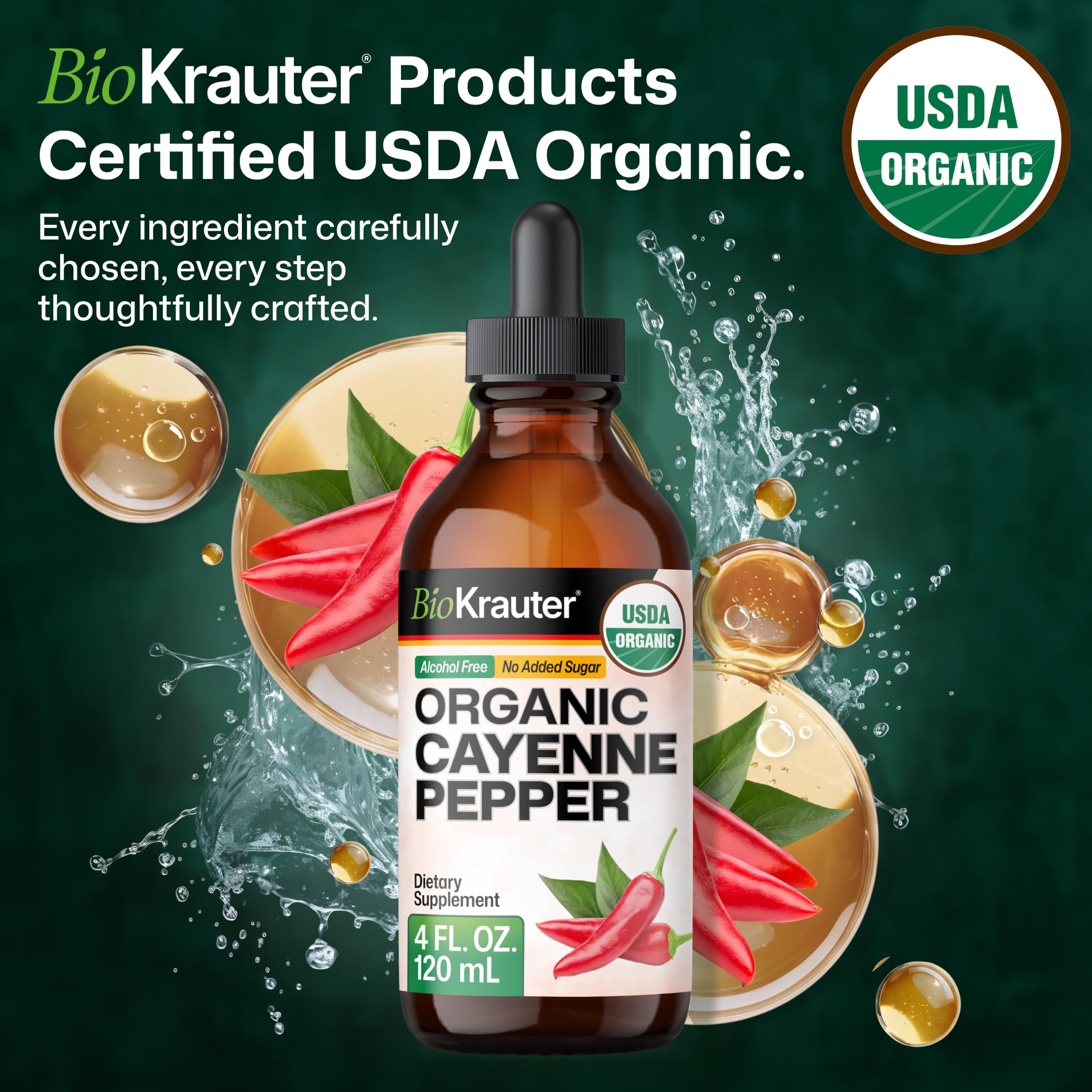 USDA Organic Cayenne Pepper for Digestive & Circulatory Support - 4 Fl.Oz — Amazon image 3