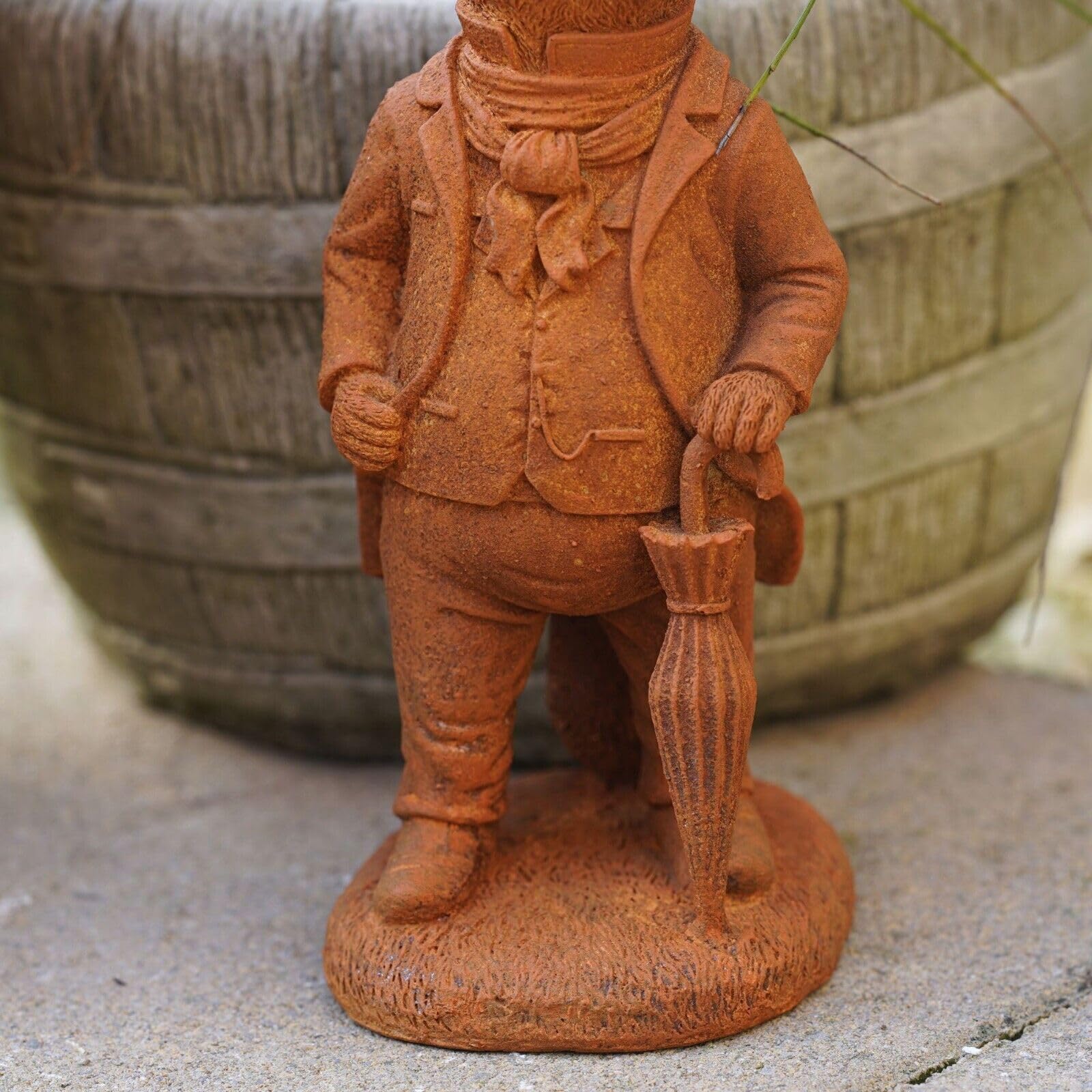 Escultura de jardín de hierro fundido Mr Fox | Adorno de estatua de viento al aire libre en los sauces