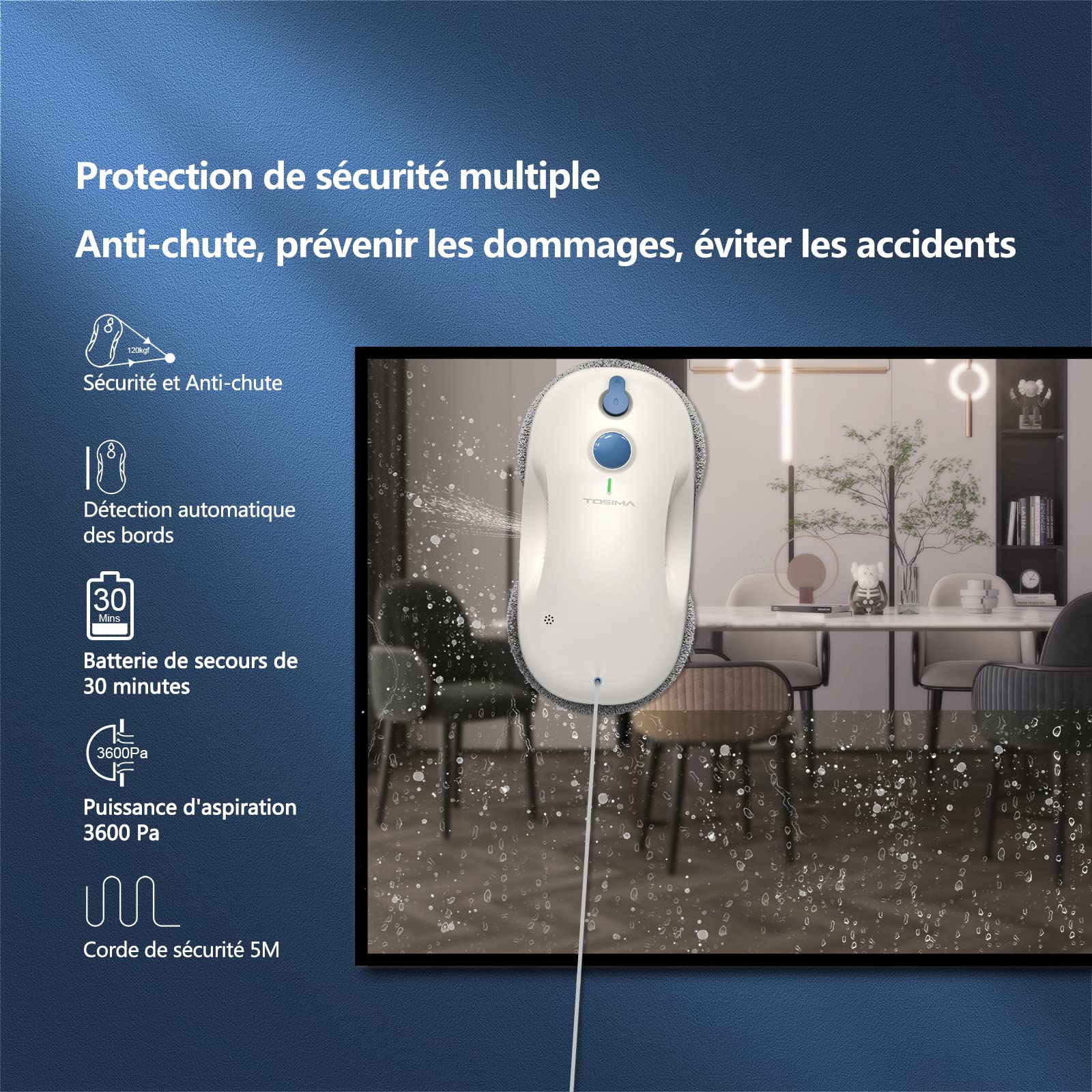 Window Cleaning Robotic, Tosima Smart Robotic Automatic Vacuum
