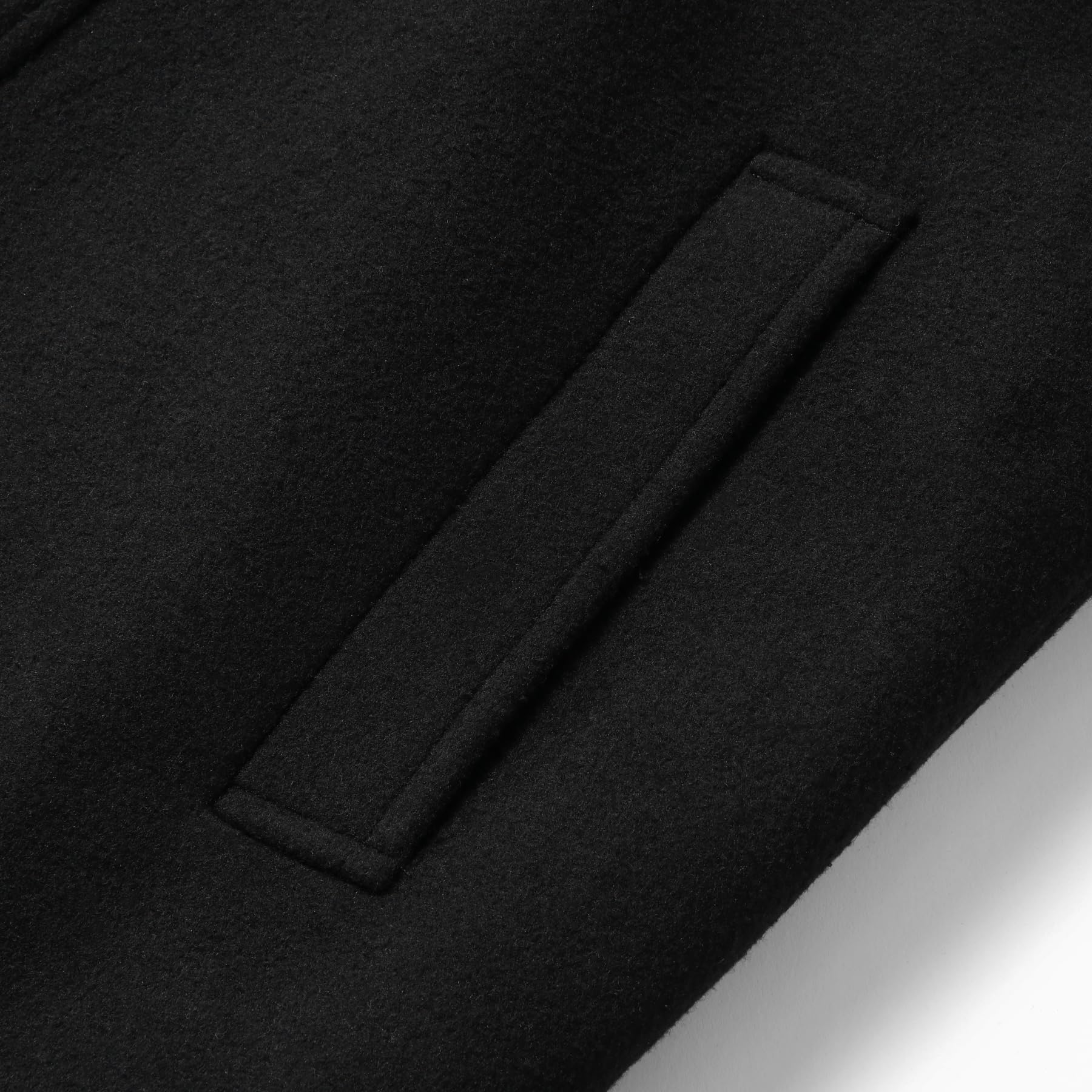 Allthemen Uomo Cappotti Lana Manica Lunga Coat Corti Casual Colletto Risvolto Outwear Spesso Calda Invernale