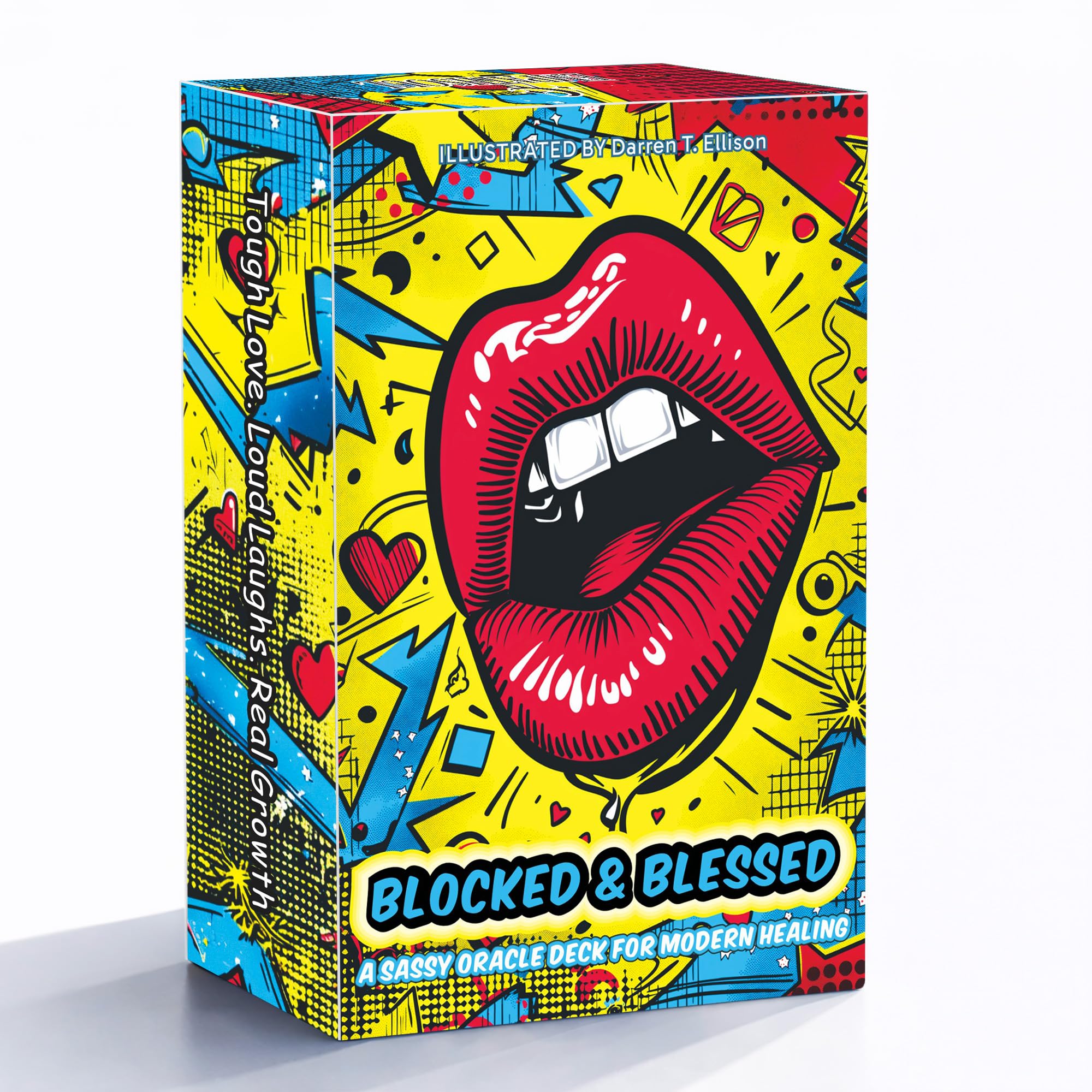 DPEHAKMK Blocked & Blessed Oracle Deck for Modern Healing, Sassy Illustrated Cards with Guidebook, Pop Art Style Fortune Telling Set, 54 Cards, Ages 14 and Up