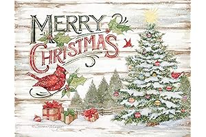 LANG Pine Forest Boxed Christmas Cards, Artwork by Sam Timm, Foliage Design for Holiday Season