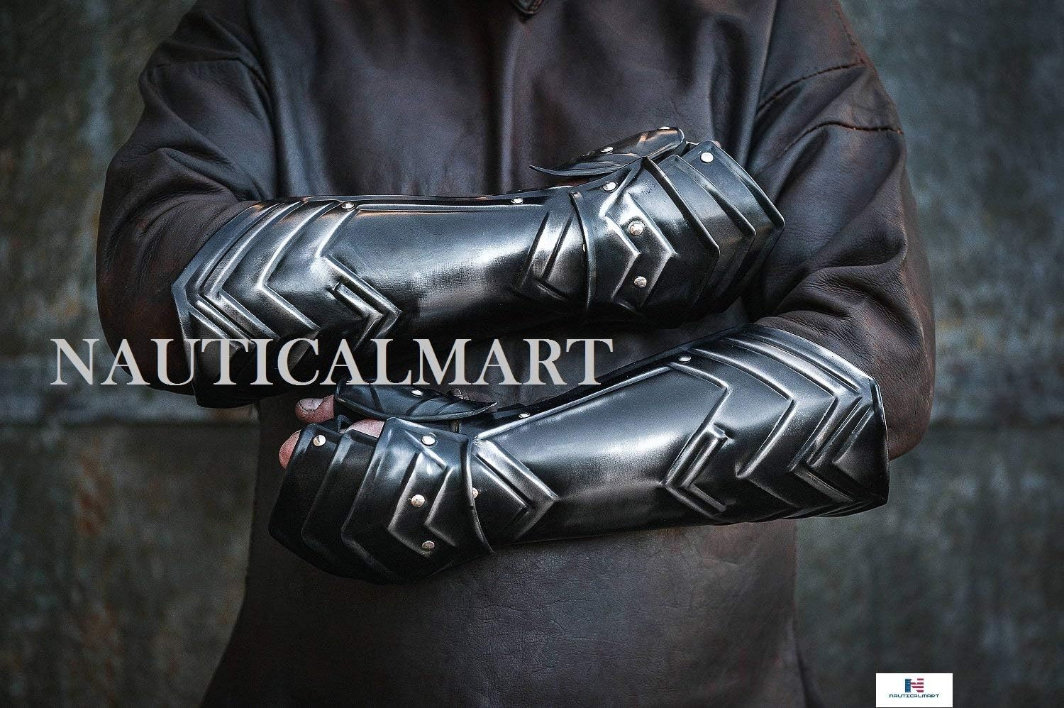 NauticalMart Medieval Knight Moria Dwarf Suit of Armor Battle Knight Combat Play 18 Gauge Armour Role-Playing LARP, Cosplay Dwarven Steel Halloween Costume