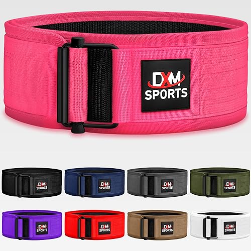Miniatura 12 de DXM SPORTS Cinturón de levantamiento de pesas con autobloqueo, para hombres y mujeres, gimnasio, entrenamiento de fuerza, levantamiento de pesas,