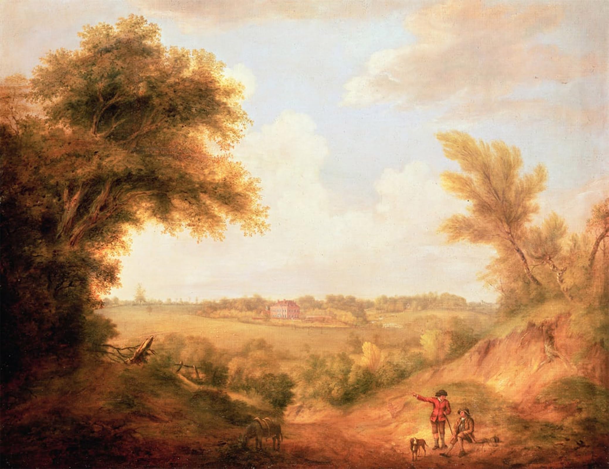 ARTXLXXBN Famous Print Painting Colorful Art Print Landscape with House by Gainsborough Canvas Art Decorations for Home Decor 60x90cm