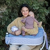 Vista 3 de My Brest Friend Funda para almohada de lactancia para gemelos - Fundas deslizantes para bebé - Ajuste ajustable, fácil de cuidar, duradera